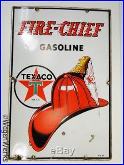 Texaco Gas Pump Porcelain Sign dated 1947 Original -1