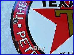 Texaco Gas Vintage Porcelain Sign Lubester Plate Gas Station Gas Pump Oil