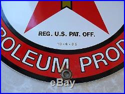 Texaco Gas Vintage Porcelain Sign Lubester Plate Gas Station Gas Pump Oil