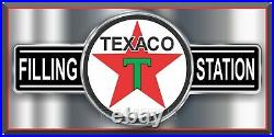 Texaco Gasoline Gas Station Pumps Vintage Old Sign Remake Aluminum Size Options