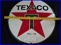 Texaco Gasoline Porcelain Enamel Gas Pump Oil Lubester Service Station Sign