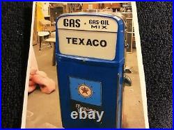 Texaco Marine White Dual Gasoline Pump- Gas and Oil. Restored. Lighted