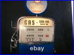 Texaco Marine White Dual Gasoline Pump- Gas and Oil. Restored. Lighted