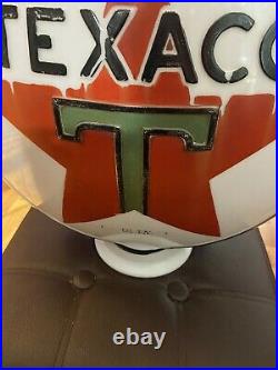 Texaco Milk Glas Gas Pump Globe