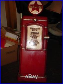 Texaco Minature Replica Hand Made Medal Gas Pump. CD/DVD Holder