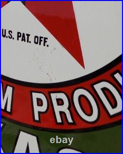 Texaco Motor Oil Sign, Metal Porcelain Advertising Sign, Gas Station Pump C Texaco Motor Oil Sign, Metal Porcelain Advertising Sign, Gas Station Pump C