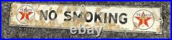 Texaco NO SMOKING Porcelain Gas Station Sign, original, vintage 23×4