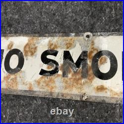 Texaco NO SMOKING Porcelain Gas Station Sign, original, vintage 23×4