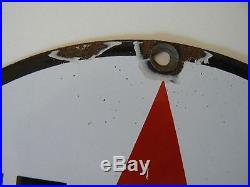 Texaco Porcelain Gas Pump Plate Sign, Dated 3-9-41 Eight In