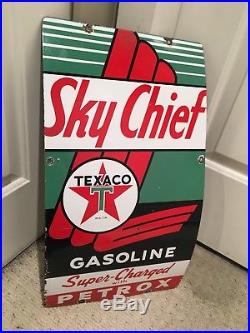 Texaco Porcelain Sign Pump Plate collectible 1955 Gas Pump Vintage Canada