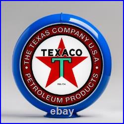 Texaco Products Gas Pump Globe 13.5 in Light Blue Plastic Body (G197)