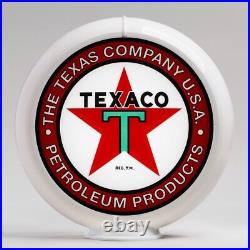 Texaco Products Gas Pump Globe 13.5 in White Plastic Body (G197) SHIPS FREE