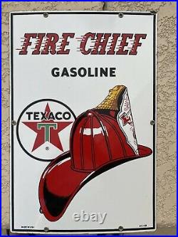 Texaco Pump Plate Porcelain Gas Oil Sign