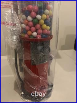 Texaco Red Retro Metal Bubblegum Gas Pump Machine Toy