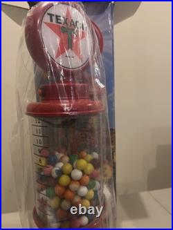 Texaco Red Retro Metal Bubblegum Gas Pump Machine Toy