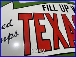 Texaco Sealed Pumps Arrow Gas & Oil Porcelain Enamel Sign 72x44 Ssp