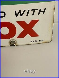 Texaco Sign Sky Chief Petrox Gas Pump Plate Porcelain 1959 18x12 LOCAL PICKUpNJ