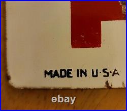 Texaco Sky Cheif Gas Pump Plate Porcelain Sign Original 1963