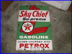 Texaco Sky Chief 1961 Gas Pump Porcelain Sign