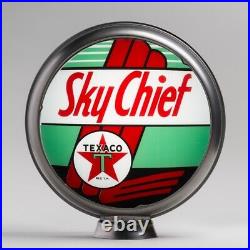 Texaco Sky Chief Gas Pump Globe 13.5 in Unpainted Steel Body (G196) SHIPS FREE