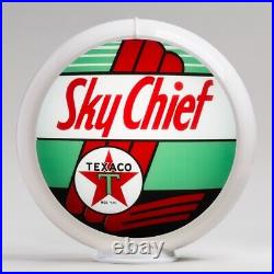 Texaco Sky Chief Gas Pump Globe 13.5 in White Plastic Body (G196) SHIPS FREE