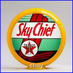 Texaco Sky Chief Gas Pump Globe 13.5 in Yellow Plastic Body (G196) SHIPS FREE