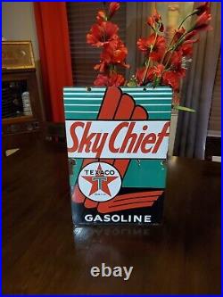 Texaco Sky Chief Gasoline Porcelain 1945 Sign