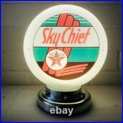 Texaco Sky Chief Mini Gas Pump Globe, Alloy Base LED Desk Lamp