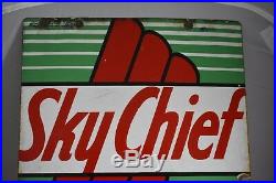Texaco Sky Chief Super Charged Petrox Porcelain Gas Pump Sign