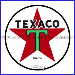 Texaco Star 13.5 Gas Pump Globe (G192) with BOGO Free Vinyl Decals (DC120)