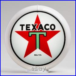 Texaco Star Gas Pump Globe 13.5 in White Plastic Body (G192)