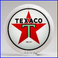Texaco Star Gas Pump Globe 13.5 in White Plastic Body (G192) FREE US SHIPPING