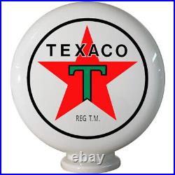 Texaco Star Gasoline Mini Gas Pump Globe Alloy Base LED Desk Lamp USB Powered