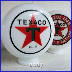 Texaco Star Gasoline Mini Gas Pump Globe Alloy Base LED Desk Lamp USB Powered