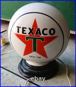 Texaco Star Gasoline Mini Gas Pump Globe America's Favorite Desk Lamp 110V