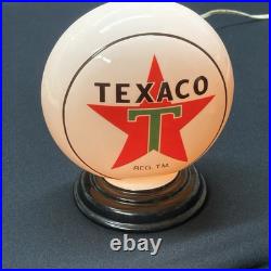 Texaco Star Gasoline Mini Gas Pump Globe America's Favorite Desk Lamp 110V