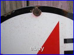Texaco Star Gasoline Vintage Porcelain Enamel Gas Pump Oil Service Station Sign