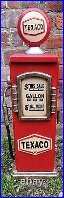 Texaco Vintage Gas Petrol Pump Storage Unit Cd Cabinet