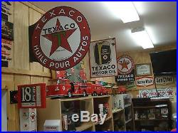 Texaco Vintage Sky Chief 1946 Porcelain Gasloine Gas Pump Sign