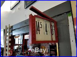 Texaco gas pump price sign original, repainted with price cards (2) visible pump
