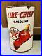 Texaco_vtg_curved_porcelain_Fire_Chief_Gas_Pump_Oil_Sign_1940_old_as_is_Shape_01_tley