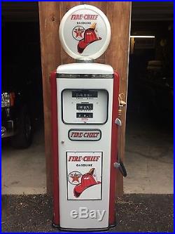 Tokheim 300 Texaco Fire Chief Gas Pump With Globe