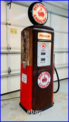 Tokheim 39 Gas Pump Porcelain Sign Bennett Gilbarco Wayne Gulf Texaco Gulf Shell