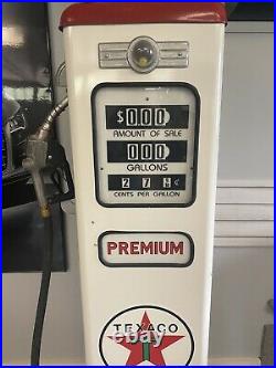 Used Texaco Replica Gas Pump Antique Reproduction (white & Red)
