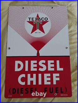 VINTAGE 18 By 12 Texaco PORCELAIN GAS OIL Pump Plate Sign VINTAGE 18 By 12 Texaco PORCELAIN GAS OIL Pump Plate Sign