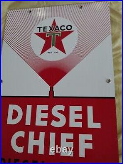 VINTAGE 18 By 12 Texaco PORCELAIN GAS OIL Pump Plate Sign