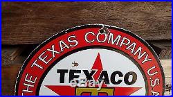 Vintage 1933 Texaco Porcelain Gasoline Sign Gas Pump Plate Motor Oil Lubester