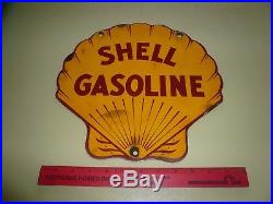 VINTAGE 1950's Shell GASOLINE GAS PUMP PLATE 12 PORCELAIN METAL SIGN VINTAGE 1950's Shell GASOLINE GAS PUMP PLATE 12 PORCELAIN METAL SIGN