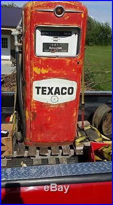 Vintage 1957 Bennett Texaco Shell Gas Pump