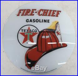 VINTAGE GAS PUMP SUPPLY Texaco Fire Chief 13.5 Globe w Red Plastic Body NEW